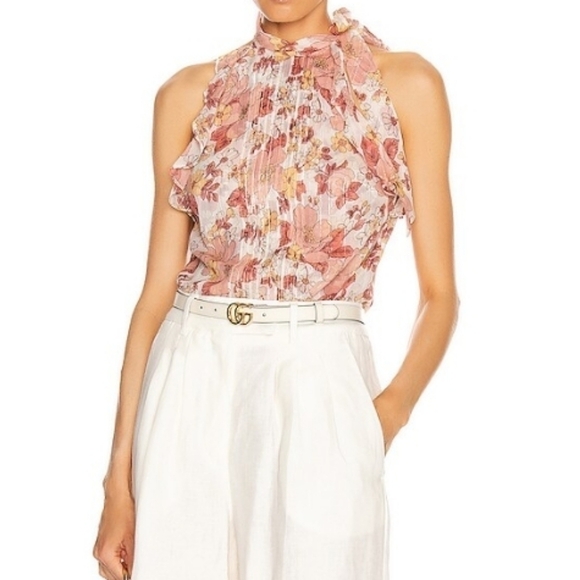 Veronica Beard Dali Top in Melon - Picture 1 of 12